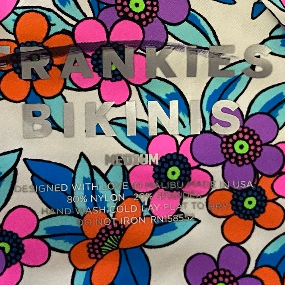 New! Frankie’s Bikinis Nick Bikini bottoms flower farm 24410